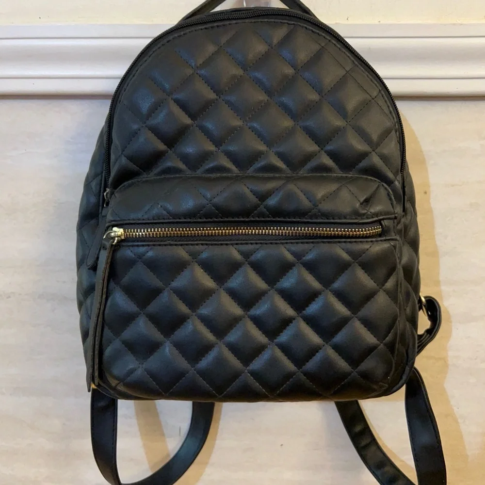 Liz Claiborne Raquel mini backpack Elegant Black Quilted Backpack